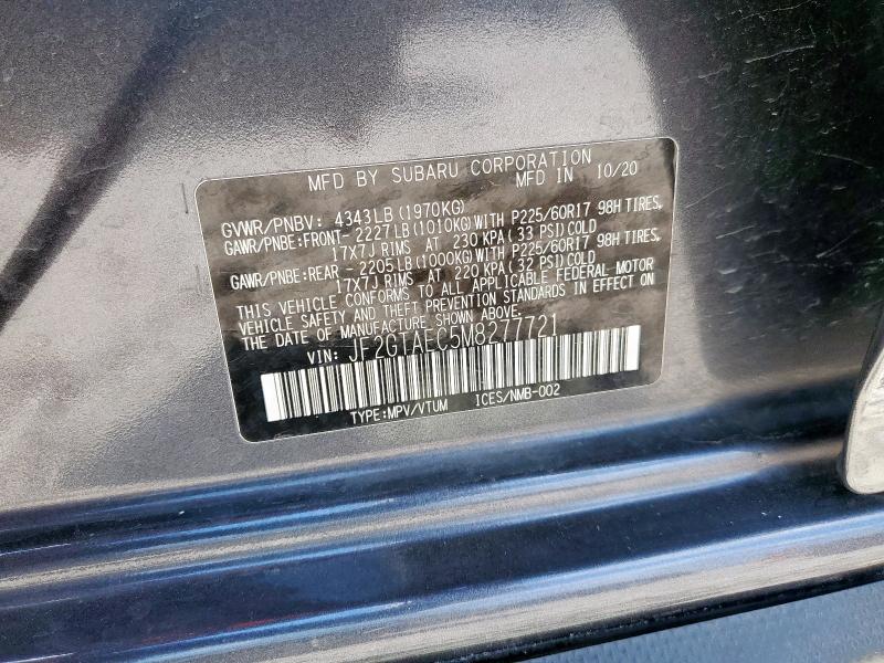 2021 SUBARU CROSSTREK JF2GTAEC5M8277721