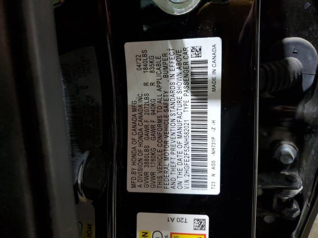 2022 HONDA CIVIC SPOR 2HGFE2F52NH582021