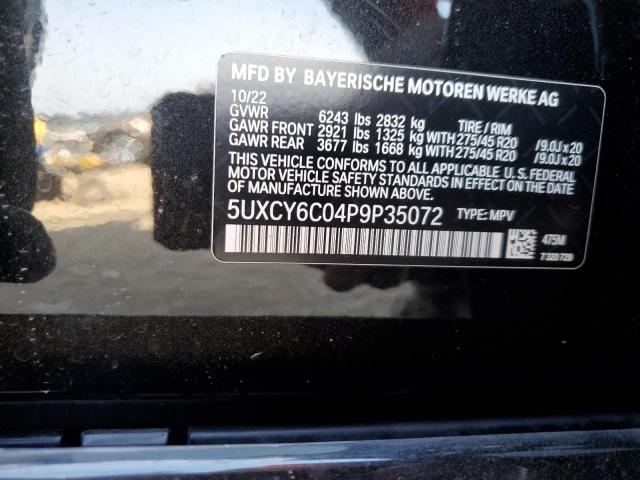2023 BMW X6 XDRIVE4 5UXCY6C04P9P35072