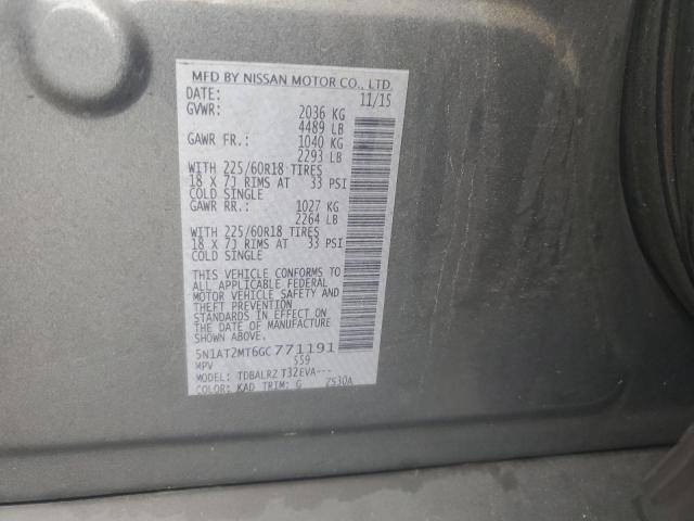 2016 NISSAN ROGUE S 5N1AT2MT6GC771191