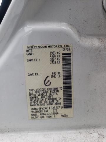 2019 NISSAN ALTIMA PLA 1N4BL4FV2KC116379