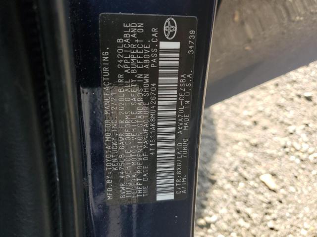 2021 TOYOTA CAMRY NIGH 4T1S11AK8MU426704