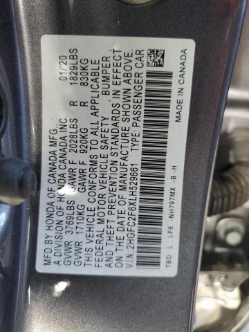 2020 HONDA CIVIC LX 2HGFC2F6XLH529661