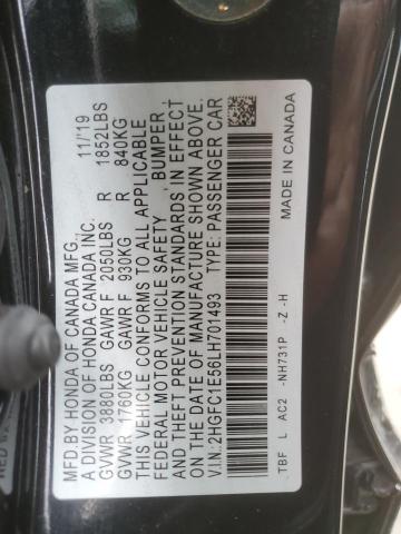 2020 HONDA CIVIC SI 2HGFC1E56LH701493