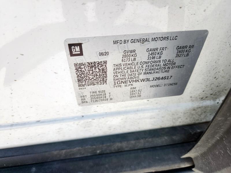 2020 CHEVROLET TRAVERSE L 1GNEVHKW3LJ264617
