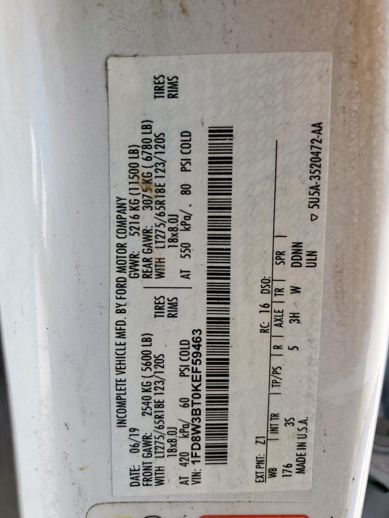 2019 FORD F350 SUPER #3294133942