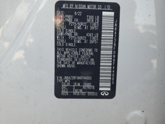 2022 INFINITI QX80 SENSO JN8AZ2BF0N9744003