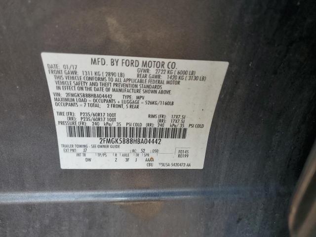 2017 FORD FLEX SE 2FMGK5B88HBA04442