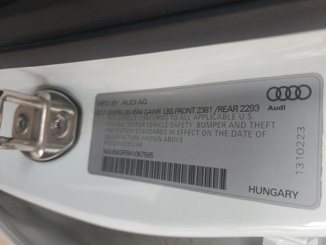 2017 AUDI A3 PREMIUM WAUB8GFF6H1067565