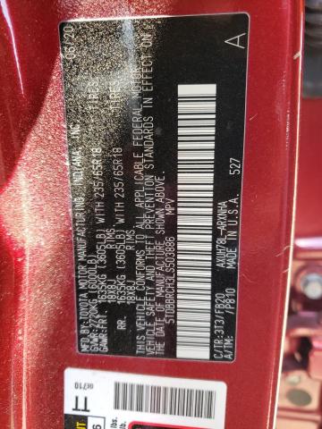 2020 TOYOTA HIGHLANDER 5TDBBRCH3LS503886