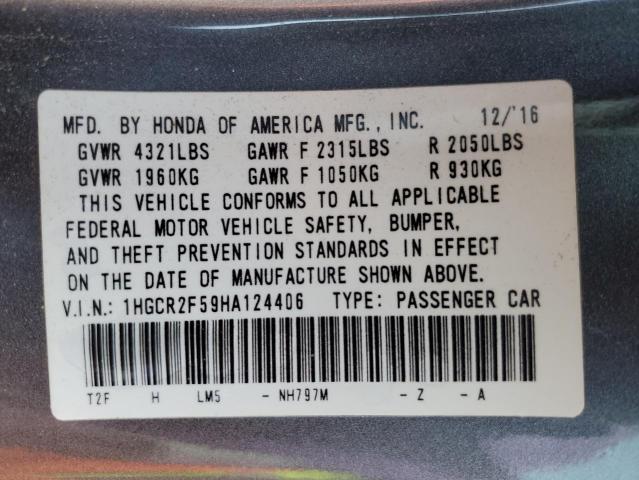 2017 HONDA ACCORD SPO - 1HGCR2F59HA124406