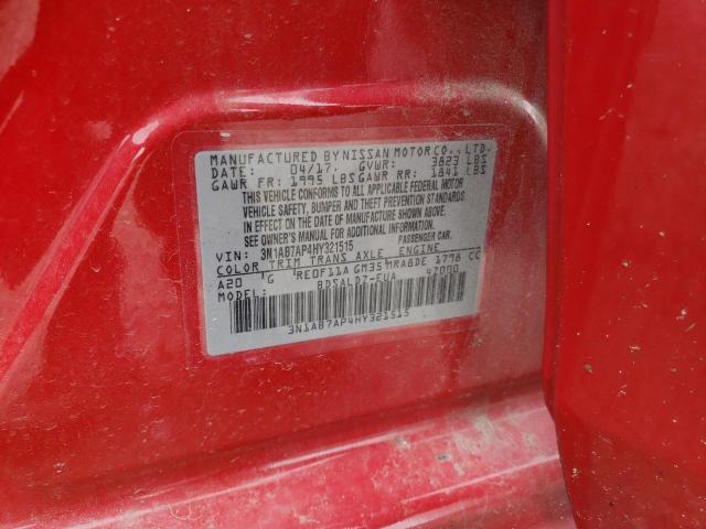 2017 NISSAN SENTRA S 3N1AB7AP4HY321515