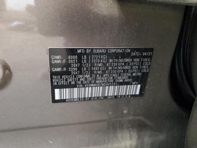 2021 SUBARU ASCENT PRE 4S4WMAHD7M3445282