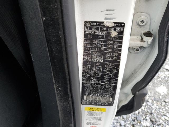 2018 LAND ROVER RANGE ROVE SALVP2RX4JH286492