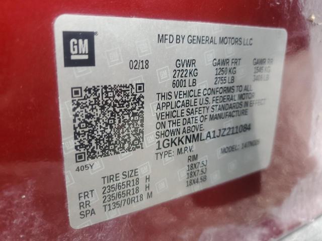 2018 GMC ACADIA SLT 1GKKNMLA1JZ211084