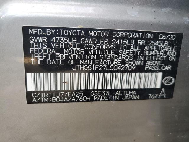 2020 LEXUS IS 300 F S JTHG81F27L5042709