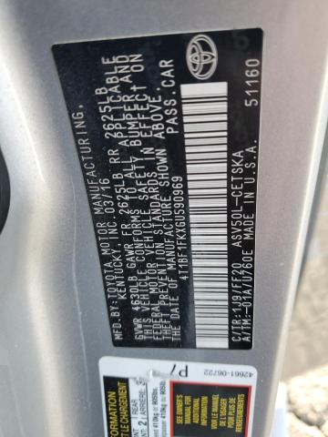 2016 TOYOTA CAMRY LE 4T1BF1FKXGU590969