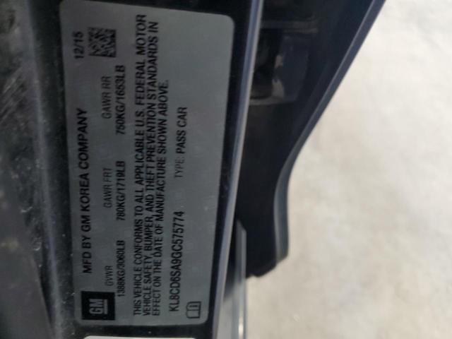 2016 CHEVROLET SPARK 1LT KL8CD6SA9GC575774