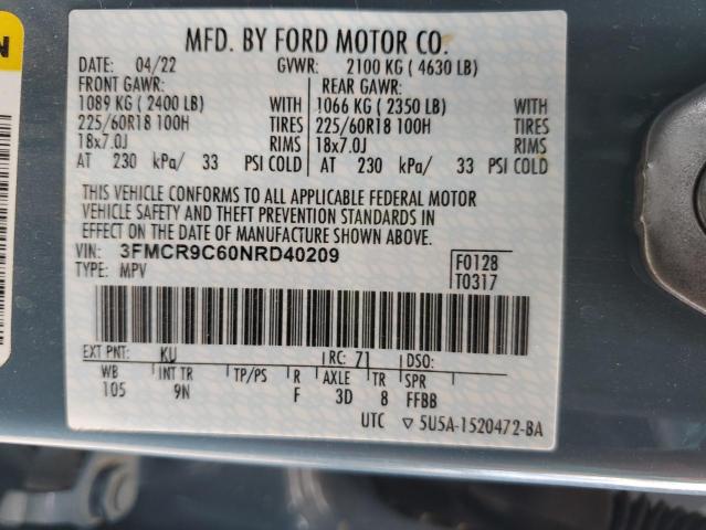 2022 FORD BRONCO SPO 3FMCR9C60NRD40209