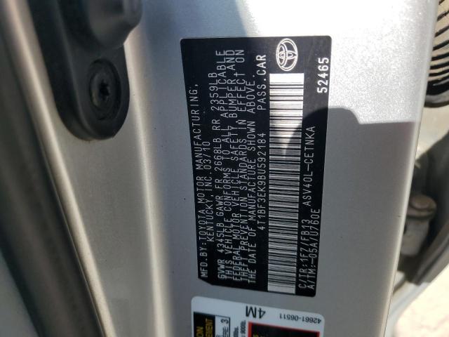 2011 TOYOTA CAMRY BASE - 4T1BF3EK9BU592184
