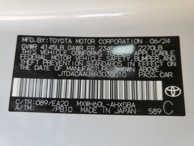 2024 TOYOTA PRIUS LE JTDACAAUXR3030010