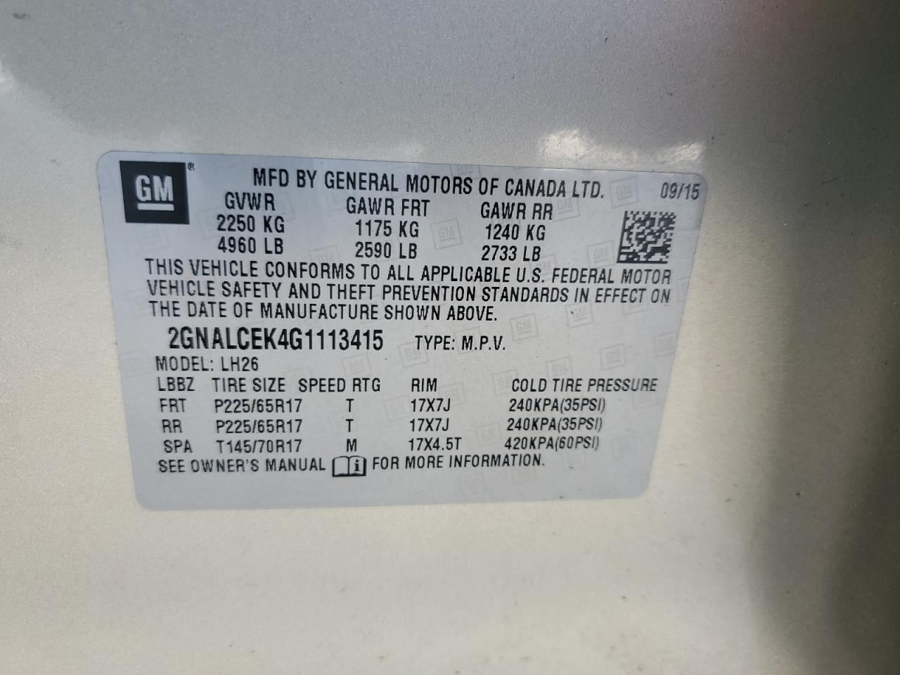 CHEVROLET EQUINOX LT