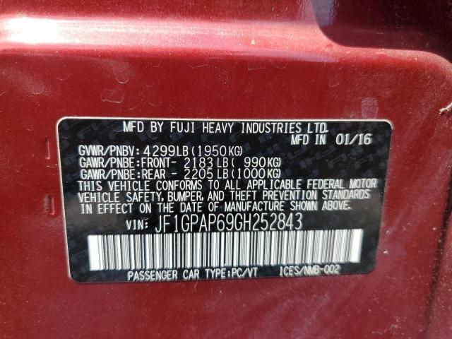 2016 SUBARU IMPREZA SP - JF1GPAP69GH252843