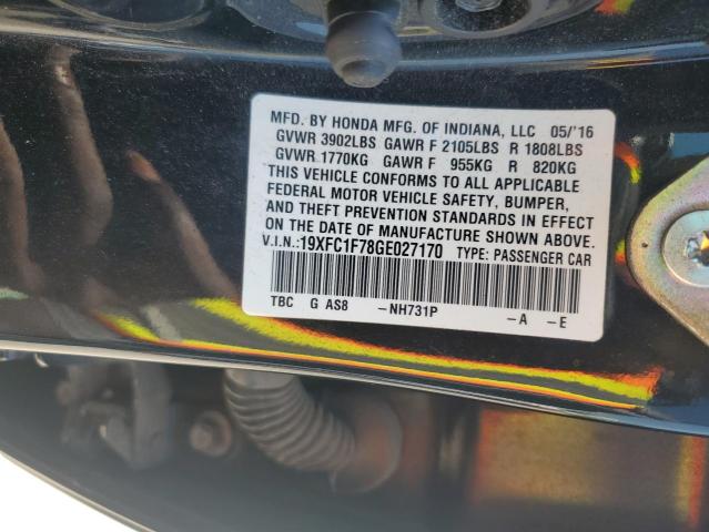 2016 HONDA CIVIC EXL 19XFC1F78GE027170