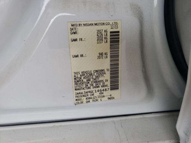 2016 NISSAN ALTIMA 2.5 1N4AL3AP4GC146487