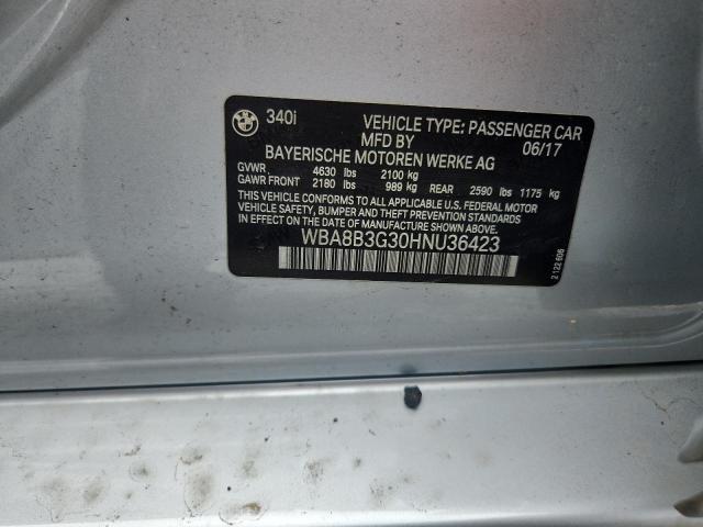2017 BMW 340 I WBA8B3G30HNU36423