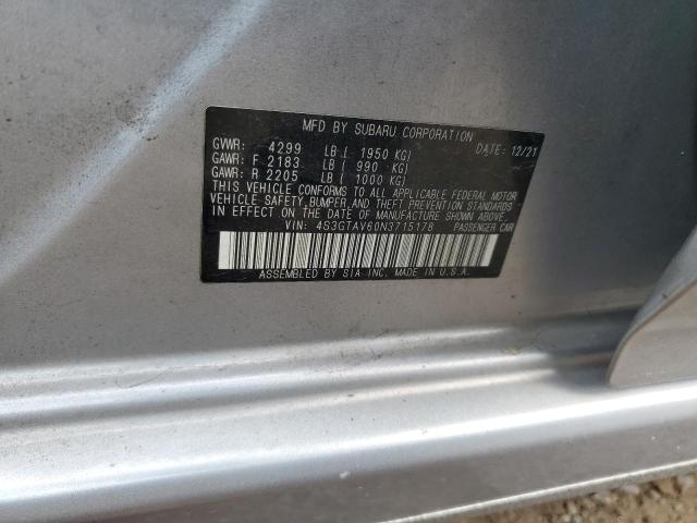 2022 SUBARU IMPREZA PR 4S3GTAV60N3715178