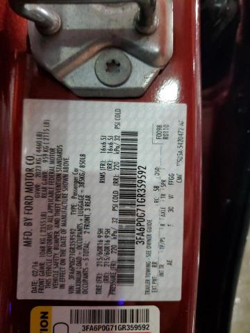 2016 FORD FUSION S 3FA6P0G71GR359592