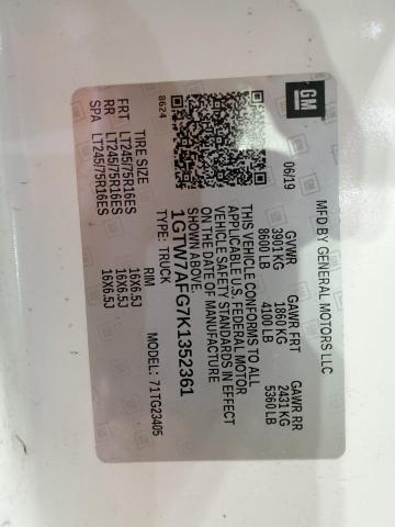 2019 GMC SAVANA G25 1GTW7AFG7K1352361