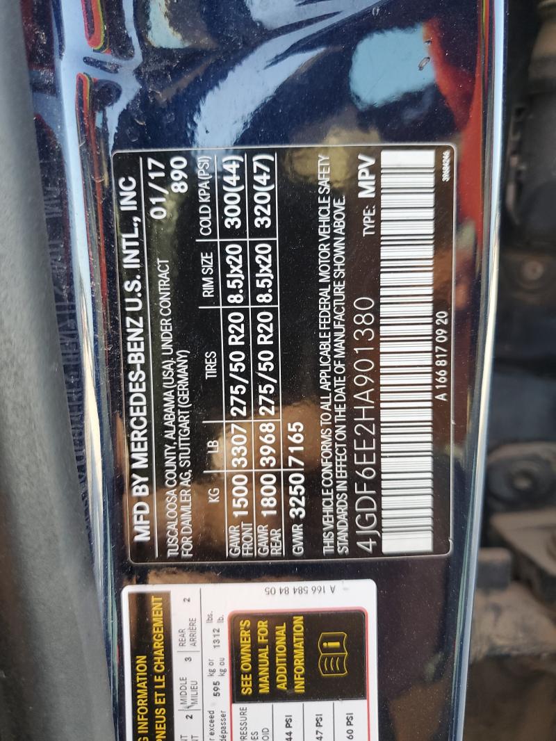 2017 MERCEDES-BENZ GLS 450 4M - 4JGDF6EE2HA901380