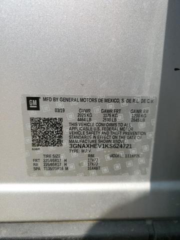 2019 CHEVROLET EQUINOX LS 3GNAXHEV1KS624721