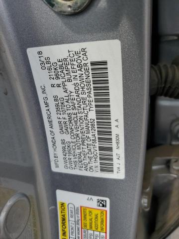 2018 HONDA ACCORD EXL 1HGCV1F58JA129852