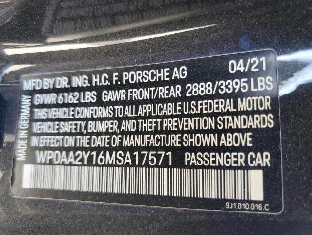 2021 PORSCHE TAYCAN WP0AA2Y16MSA17571