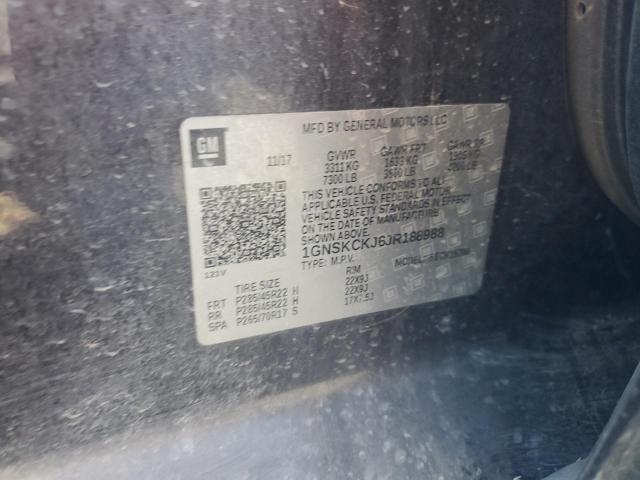 2018 CHEVROLET TAHOE K1500 PREMIER 1GNSKCKJ6JR188988
