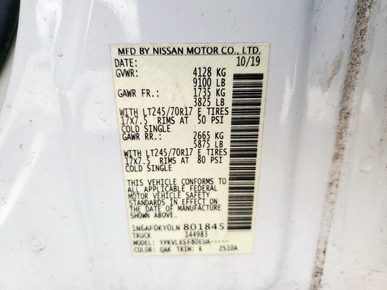 NISSAN NV2500 2500 SV