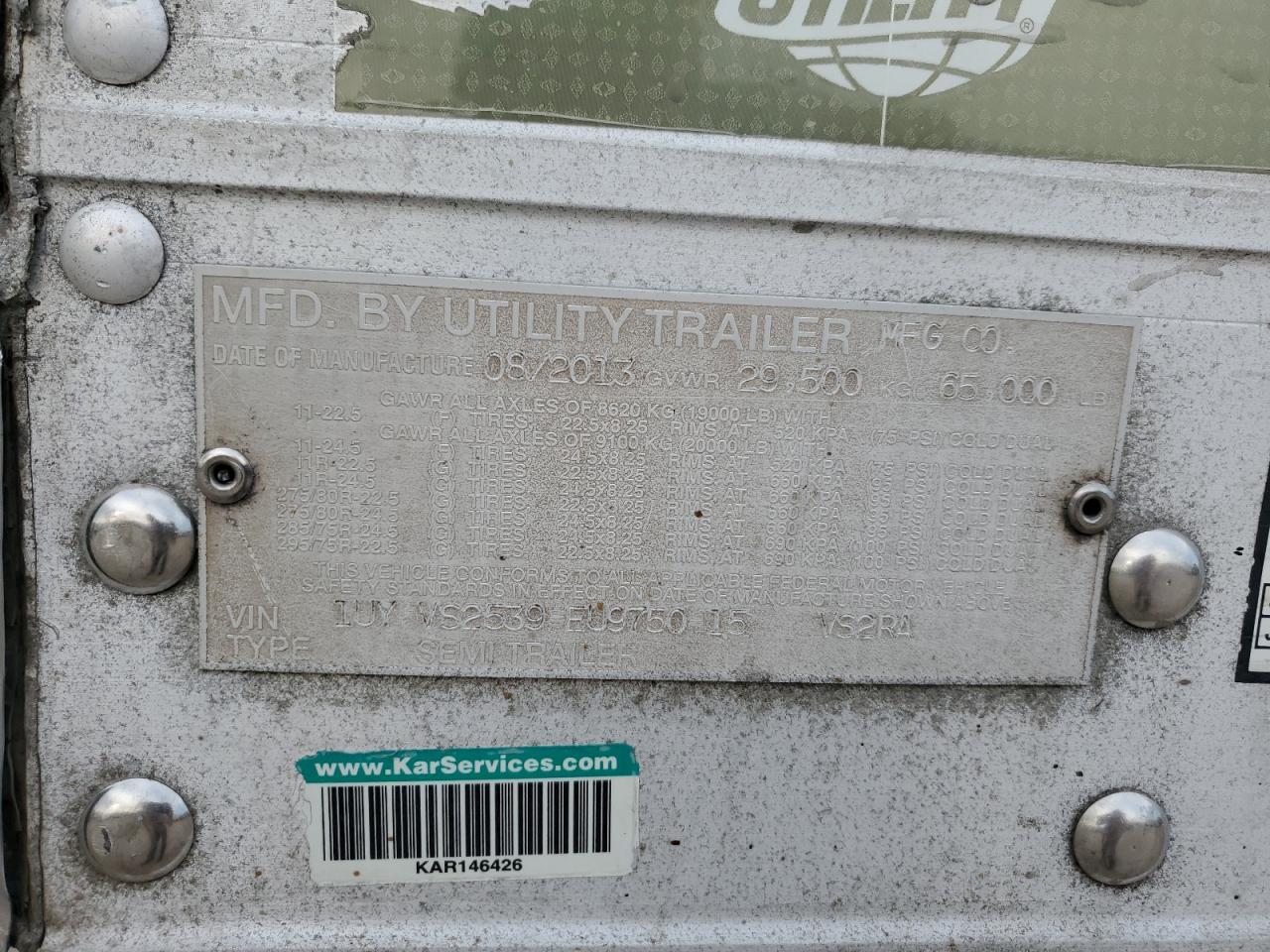 Lot #3270173791 2014 UTILITY VS2RA