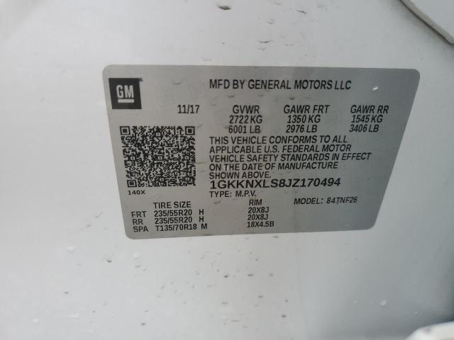 2018 GMC ACADIA DENALI 1GKKNXLS8JZ170494
