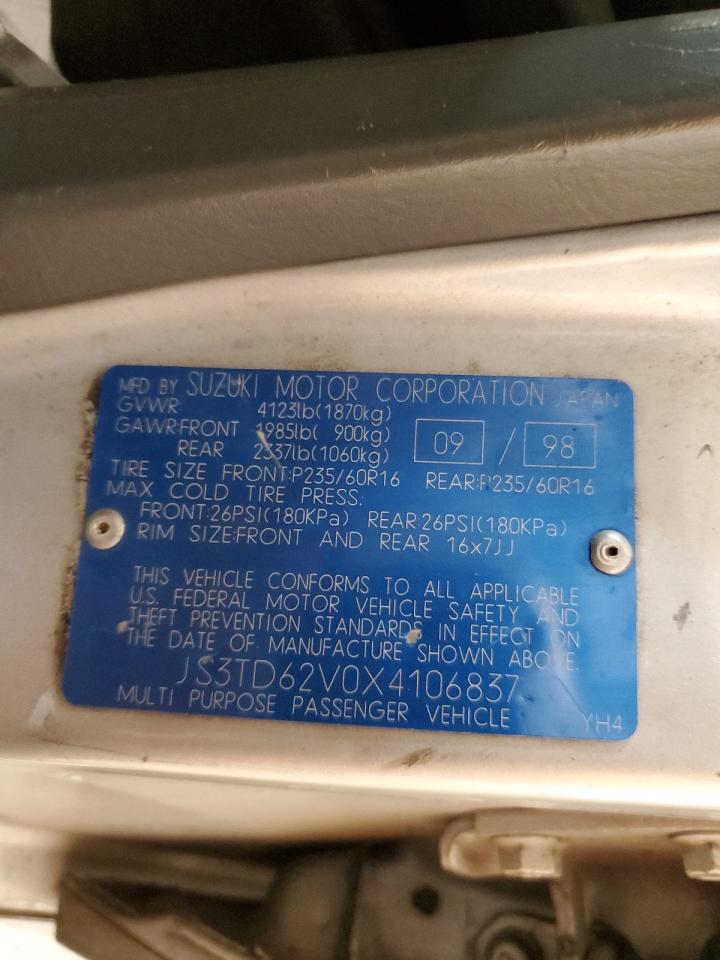 Lot #3302886909 1999 SUZUKI GRAND VITA