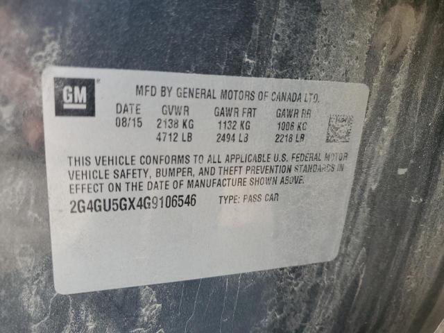 2016 BUICK REGAL GS 2G4GU5GX4G9106546