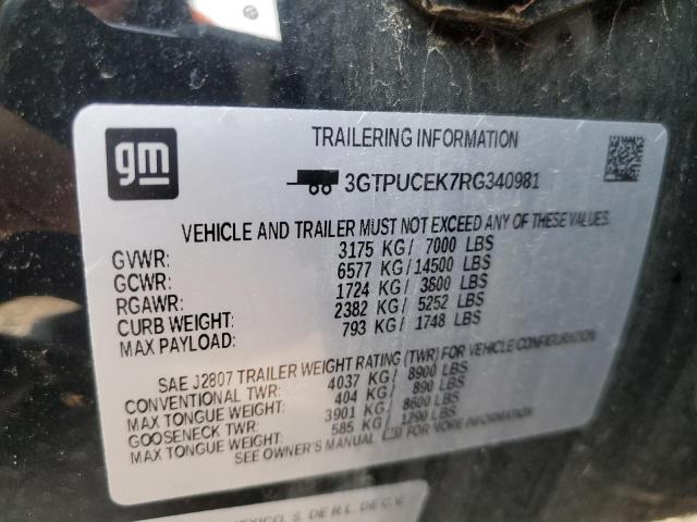 2024 GMC SIERRA K1500 ELEVATION 3GTPUCEK7RG340981