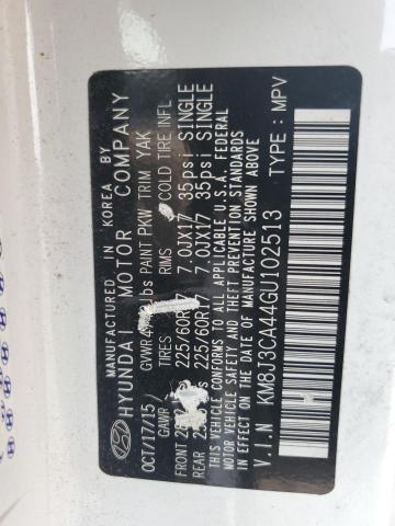 2016 HYUNDAI TUCSON LIM KM8J3CA44GU102513