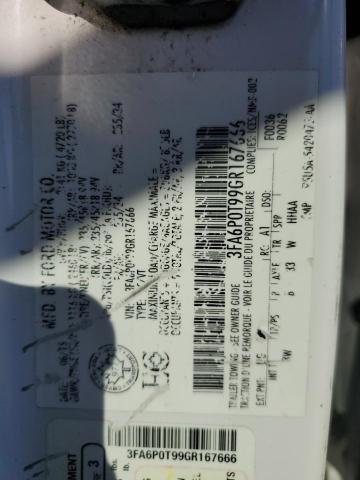 2016 FORD FUSION SE 3FA6P0T99GR167666