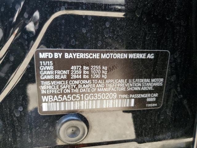 2016 BMW 528 I WBA5A5C51GG350209