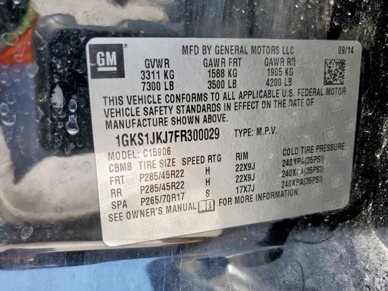 2015 GMC YUKON XL D 1GKS1JKJ7FR300029