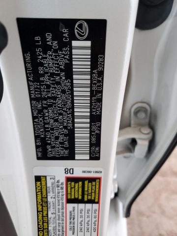 2022 LEXUS ES 300H BA 58ADA1C19NU017585