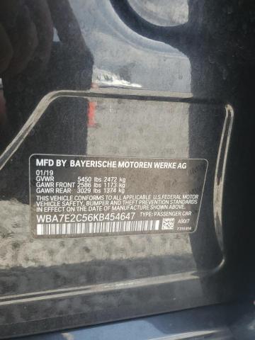 2019 BMW 740 I WBA7E2C56KB454647